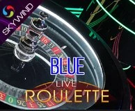 Blue Roulette stylish live table with blue neon lighting
