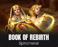 Book of Rebirth slot inspired by ancient Egypt with expanding book symbol