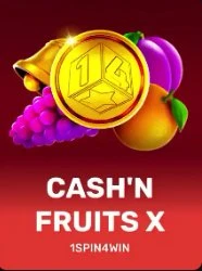 Cash'n Fruits X slot game by 1Spin4Win with fruit and coin symbols