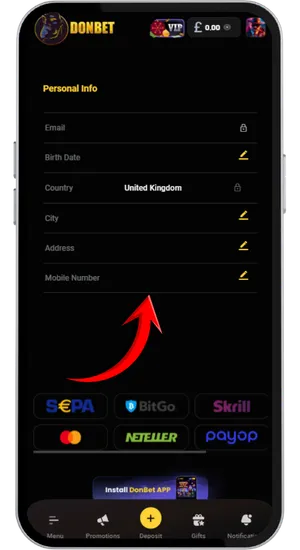 Age and country confirmation step with United Kingdom selected before submitting registration