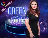 Green Atom Roulette live table with futuristic green interface