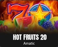 Hot Fruits 20 classic fruit slot with 20 paylines and flaming symbols