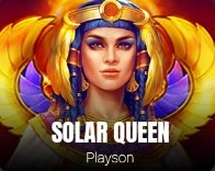 Solar Queen slot with glowing solar goddess and golden reels