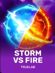 Storm vs Fire slot game by Truelab with elemental clash theme