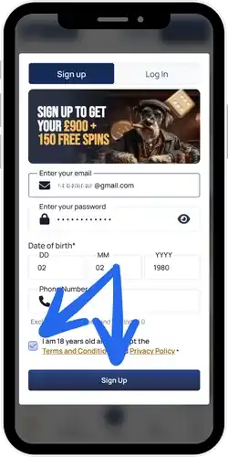 Confirm your age at Spindog Casino UK