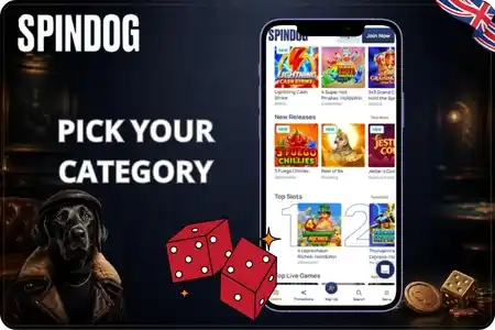 Spindog Casino game categories