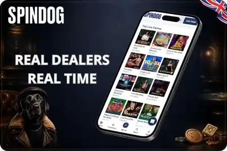 Spindog Casino live dealer tables