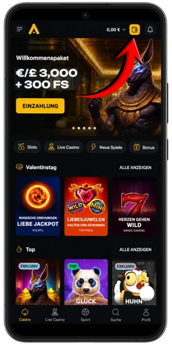 Kassenbereich eines Casinos mit verfügbaren Zahlungsmethoden